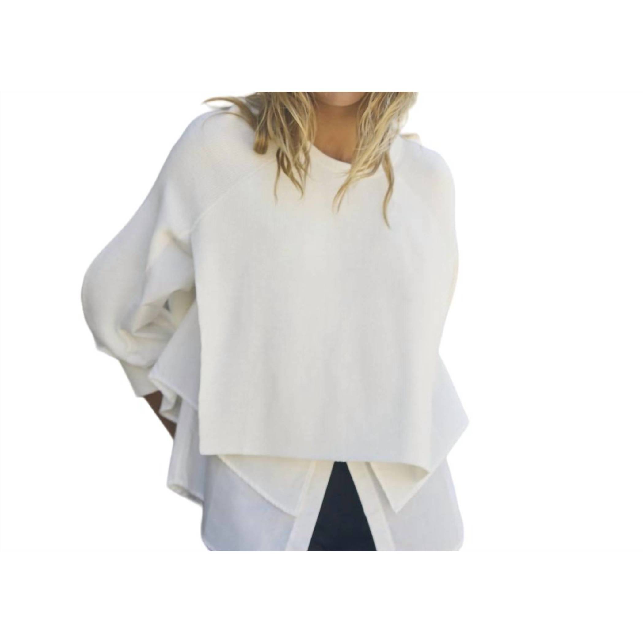 New Nu Denmark Tulipa Blouse Long Knit In Creme